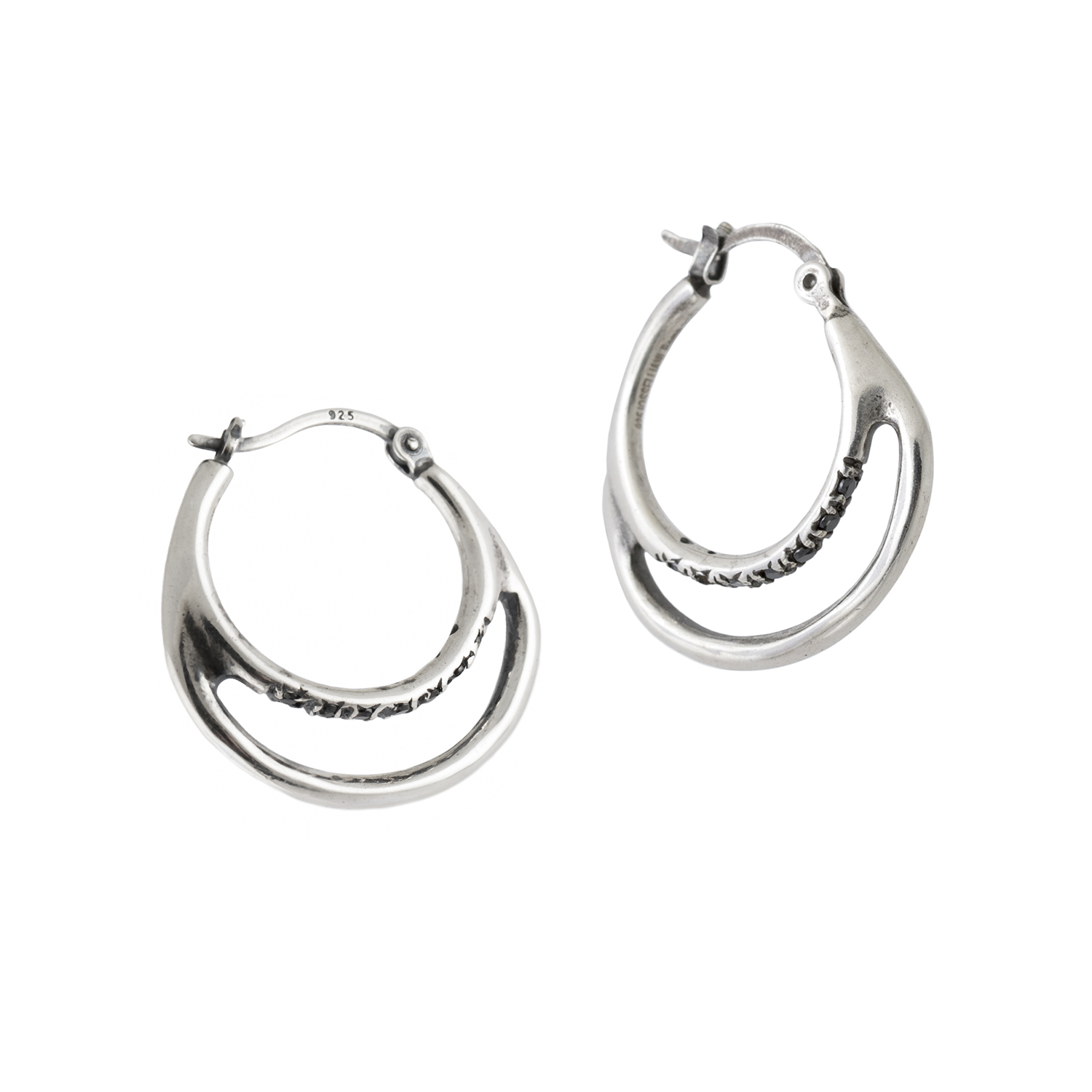 Classic silver earring pair - IOSSELLIANI jewellery
