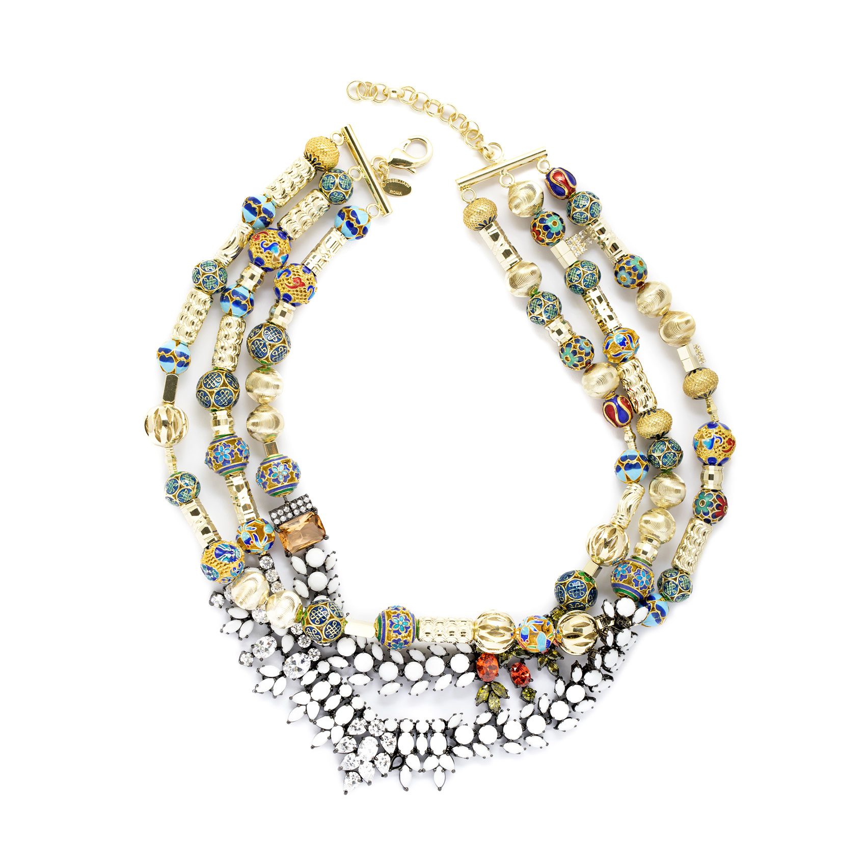 tiered statement beaded necklace - IOSSELLIANI jewellery